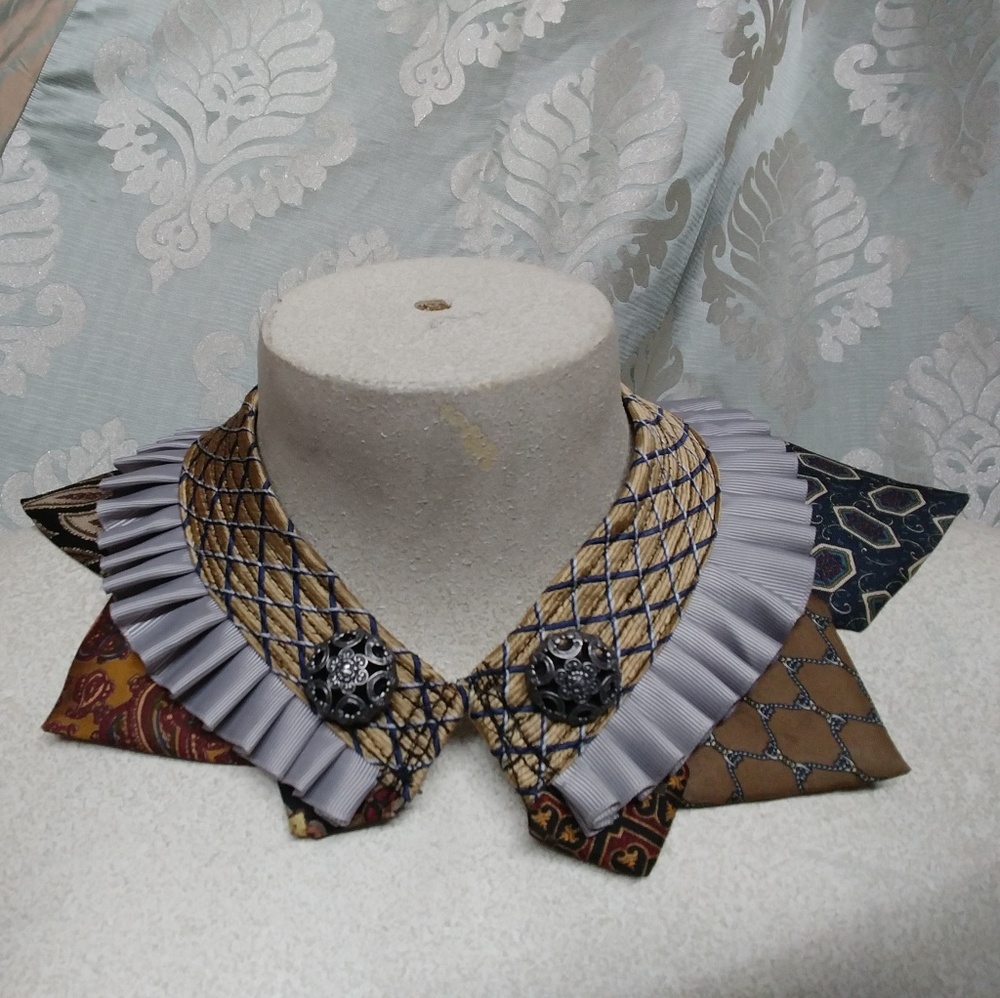 Black Panther inspired Upcycled men's tie collar